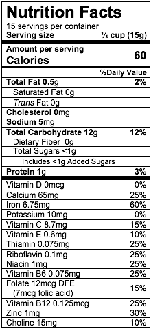 Nutrition Facts Rice